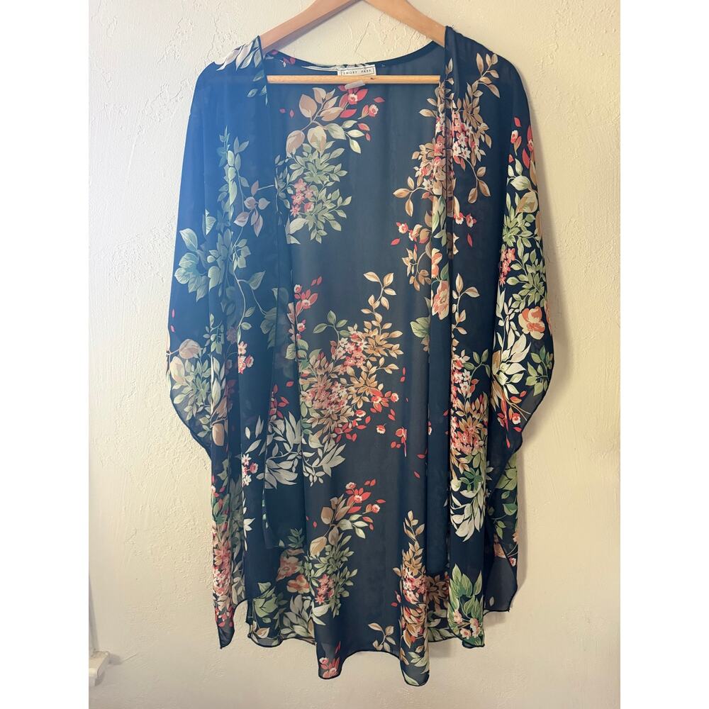 Emory park‎ Sheer floral swimsuit coverup XXL but can be one size fits most